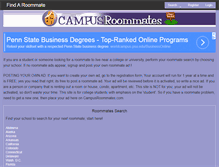 Tablet Screenshot of campusroommates.com